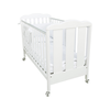 Patut Bebe din Lemn Masiv, BabyDreams Clasico cu Sertar, 133x71x106 cm, Alb, Design Elegant Italia 